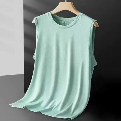 Men's Ice Silk Mesh Vest – Lightweight Sleeveless Tank Top