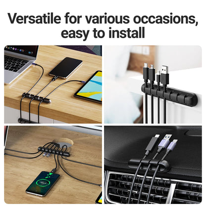 Adhesive Cable Organizer with 3, 5 or 7 Slots