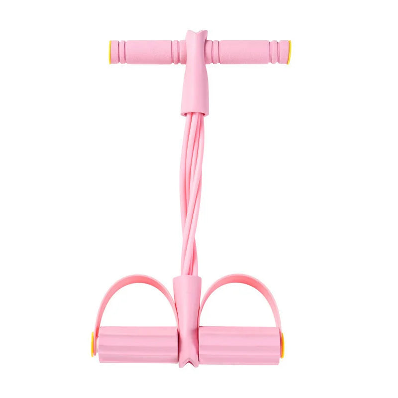 6-Tube Natural Rubber Resistance Band Pedal Trainer with Handles
