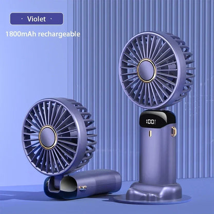 5-Speed Rechargeable Folding Handheld Fan