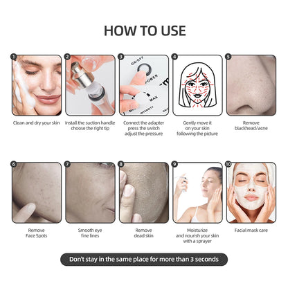Professional Diamond Microdermabrasion Machine Water Spray Exfoliation Face Peeling Beauty Machine Pore Deep Cleaning Skin Care