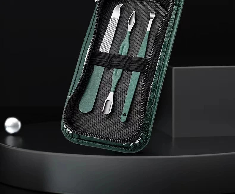 Stainless Steel Nail Clipper Set - 6-Piece Manicure & Pedicure Kit