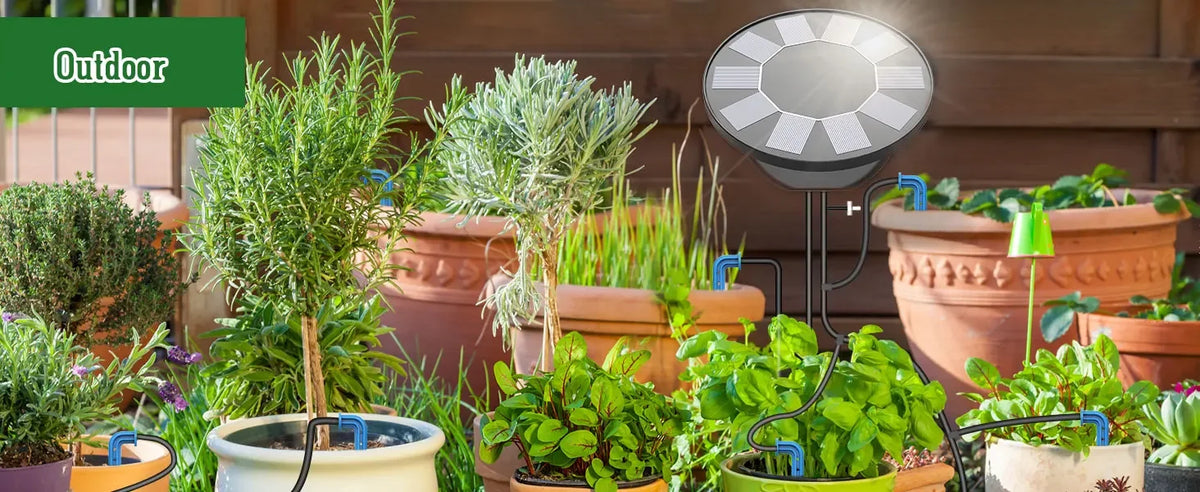Solar Drip Irrigation Kit with Programmable Timer