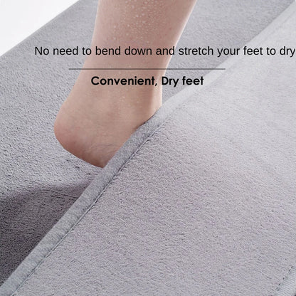 Thickened Coral Fleece Bath Mat — Non-Slip, Absorbent & Quick-Drying