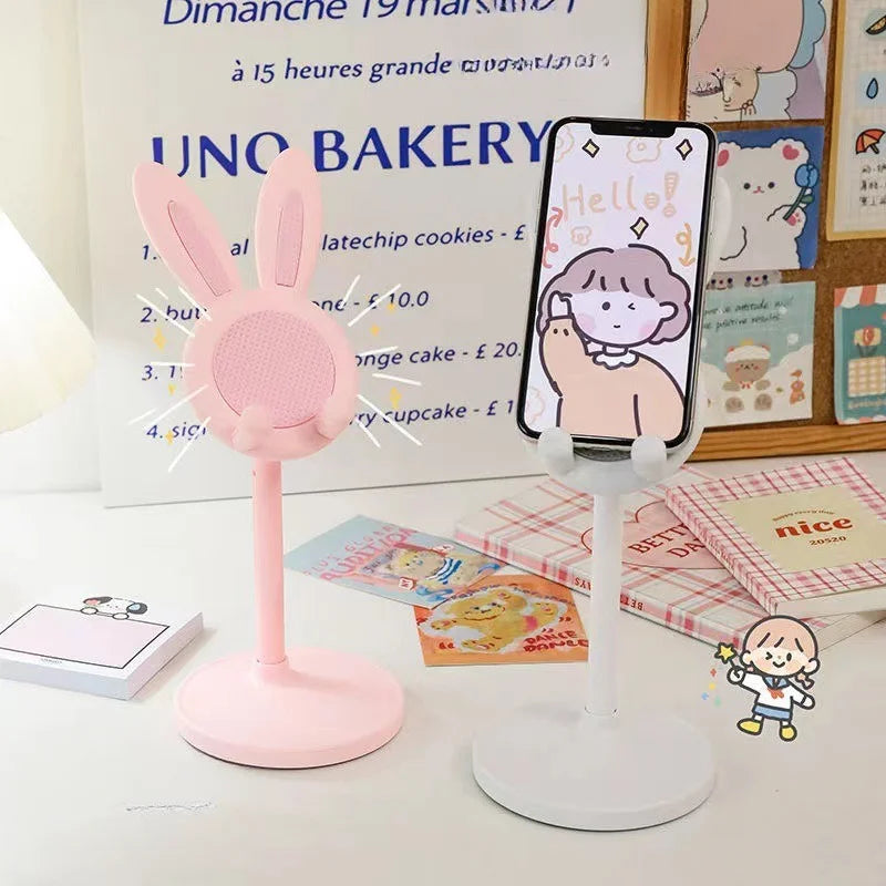 Height-Adjustable Rotatable Rabbit Phone Stand
