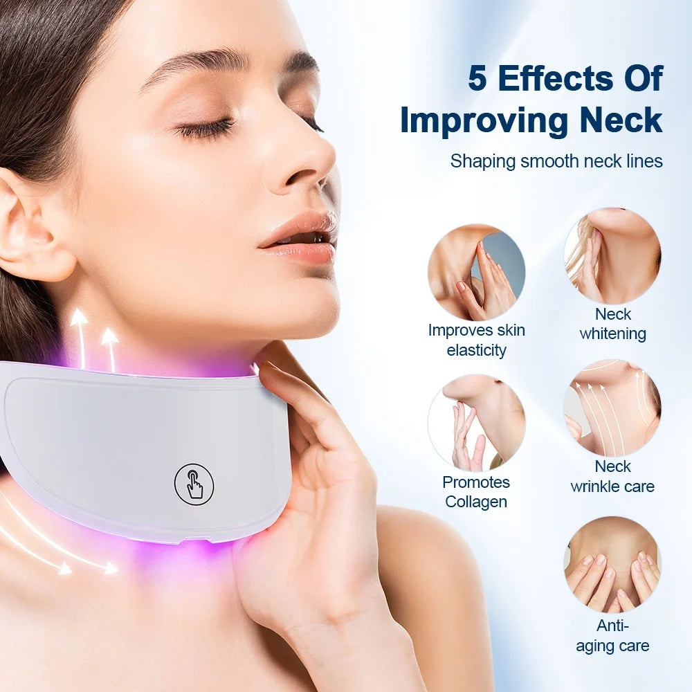 LED Neck Beauty Mask — 7-Color Photon Therapy for Anti-Wrinkle & Skin Tightening - Flexivo