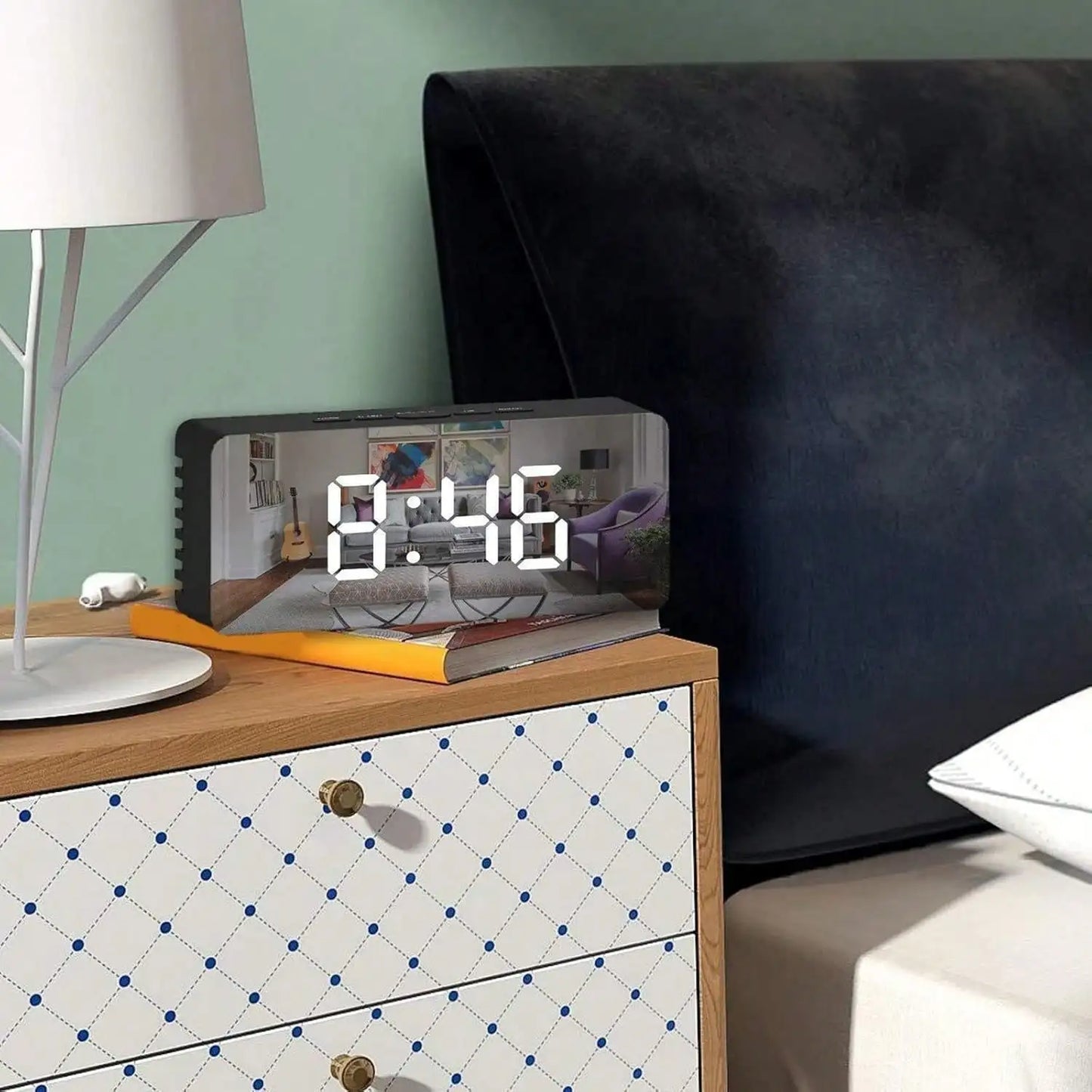 Digital Alarm Clock with Adjustable Brightness, Date & Temperature