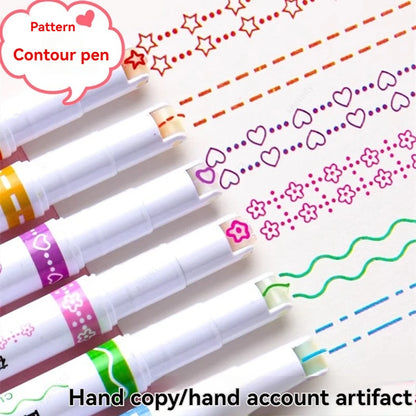 Kawaii Flower Highlighter Pens — 6-Piece Journaling Set