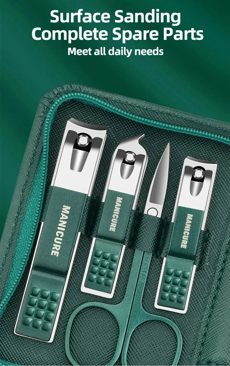 Stainless Steel Nail Care Kit with Travel Case