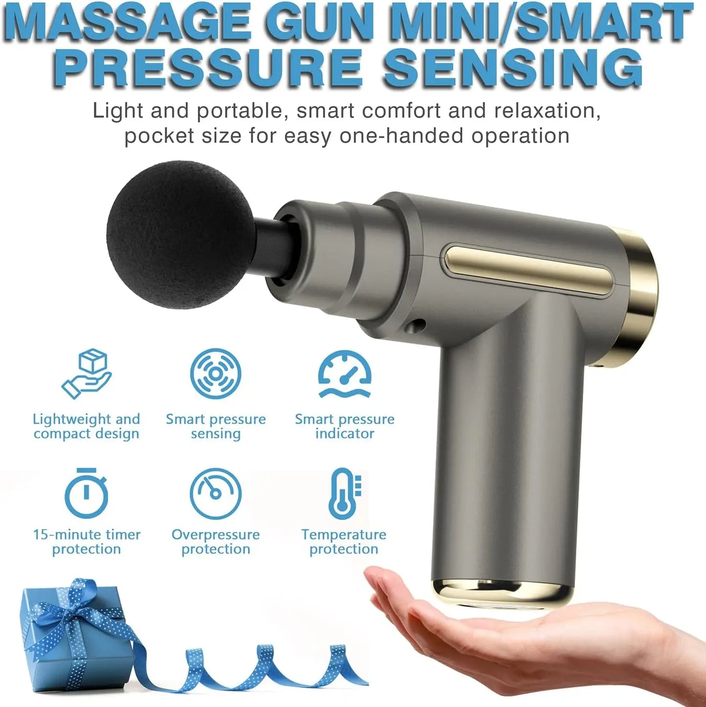 Mini Handheld Percussion Massage Gun – Deep Tissue Muscle Massager