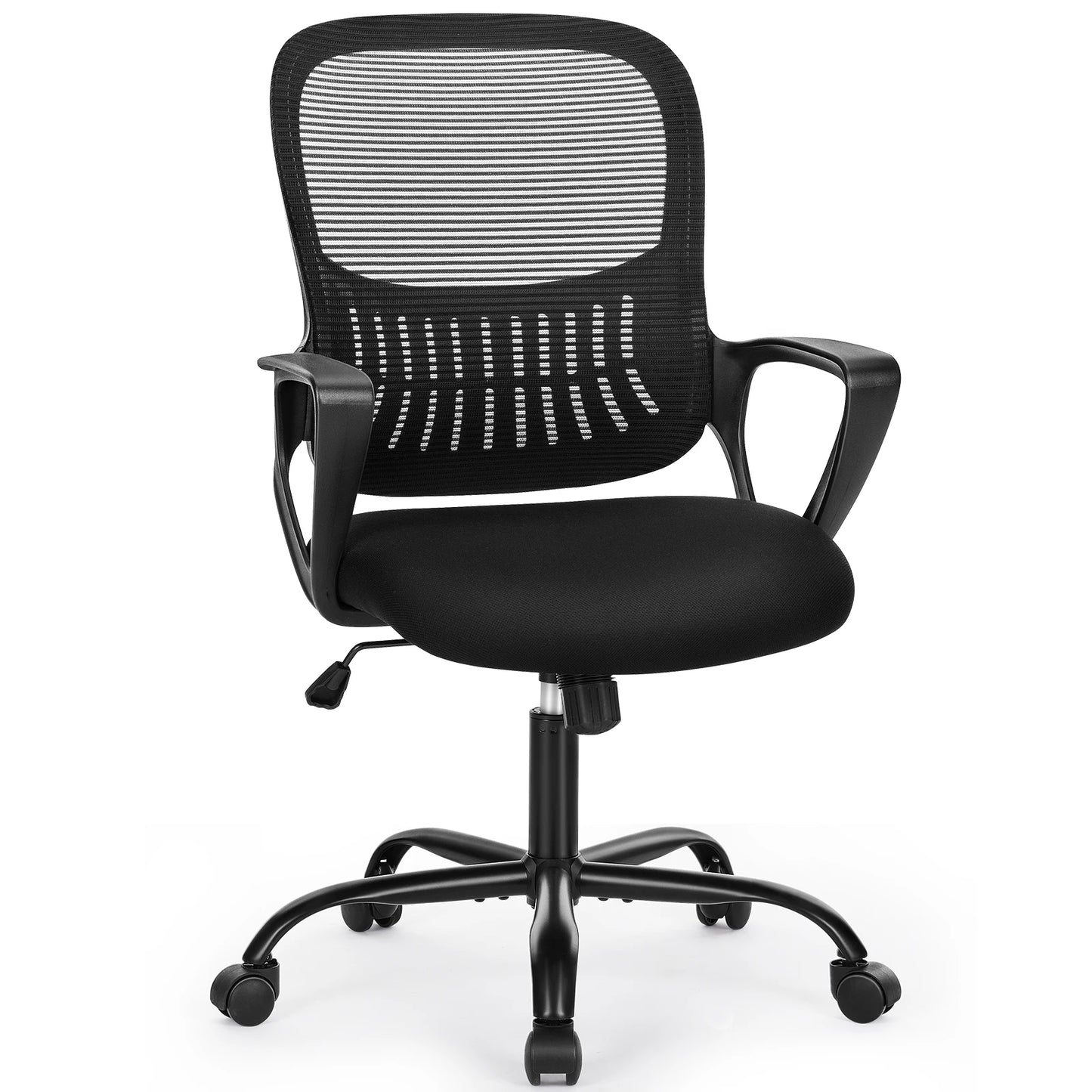 Ergonomic Mesh Office Chair, No Headrest, Adjustable Height & Armrests