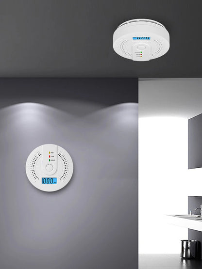 Digital Carbon Monoxide Detector with LED Display & Sound Alarm - Battery Powered CO Monitor
