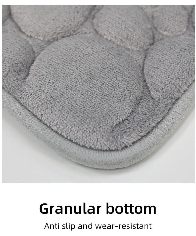 Microfiber Bathroom Mat Set — Non-Slip, Water-Absorbent (3 Pcs)