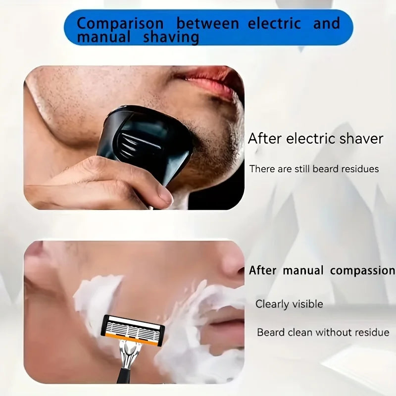6-Layer Safety Razor Set with Stainless Steel Blades