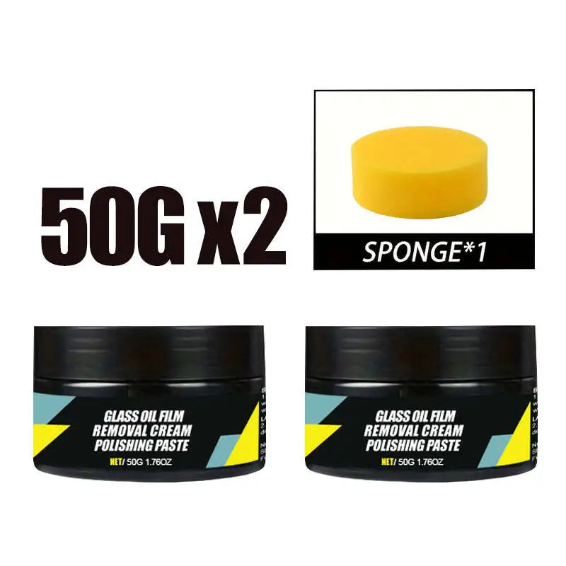 Car Glass Oil Film Remover Paste with Sponge
