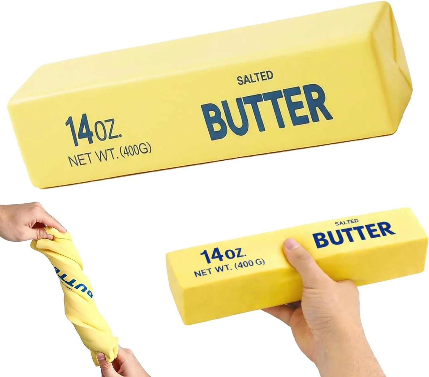 Slow-Rising Butter Stick Squeeze Stress Ball – Foam Fidget Toy