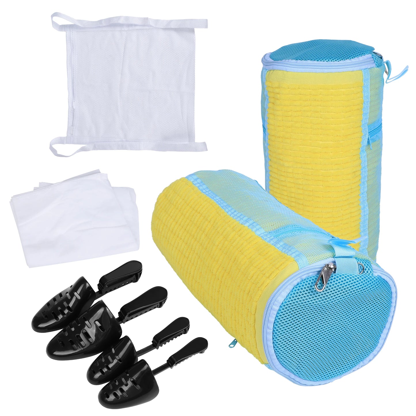 17-Piece Shoe Washing Bag & Laundry Kit with Adjustable Shoe Trees