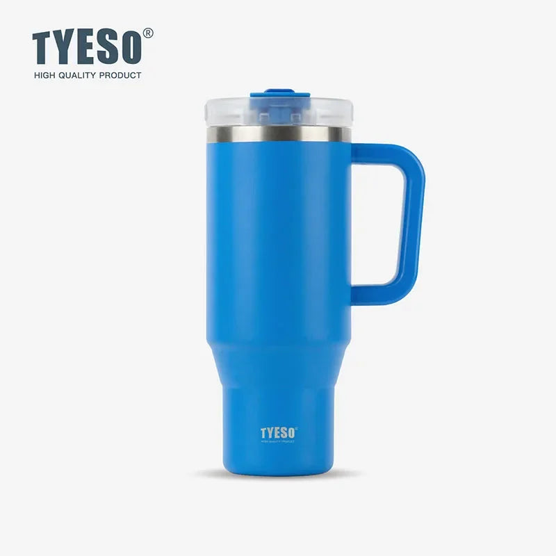 Vacuum Insulated Travel Mug with Straw & Handle for Ultimate Convenience - Flexivo