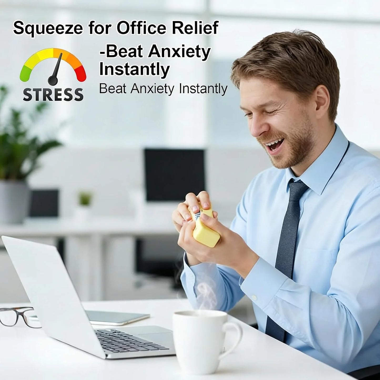 Slow-Rising Butter Stick Squeeze Stress Ball – Foam Fidget Toy