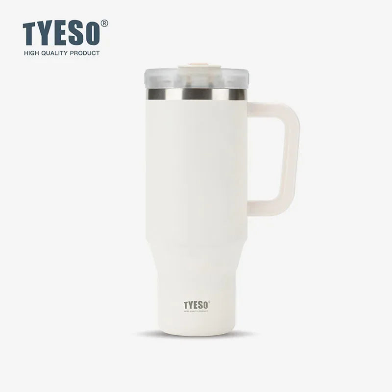 Vacuum Insulated Travel Mug with Straw & Handle for Ultimate Convenience - Flexivo