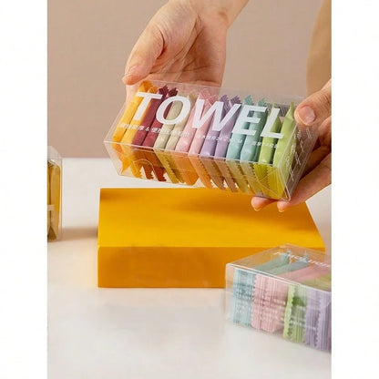 Disposable Compressed Washcloths - Thick Cotton Travel Towels for Face & Beauty Cleansing (14 Pack)