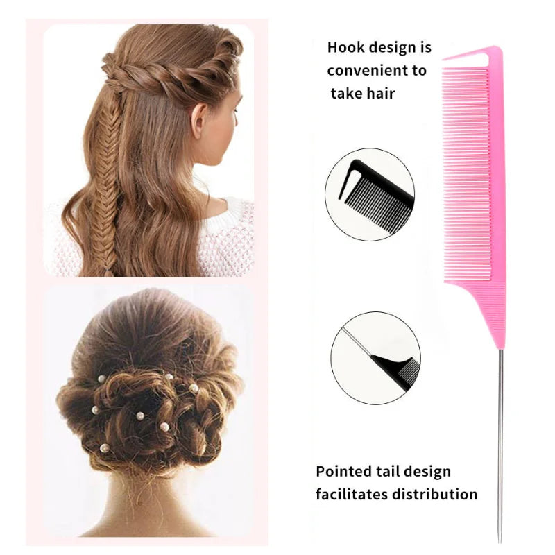 Professional Hair Styling Comb Set for Teasing, Braiding, and Expert Styling - Flexivo
