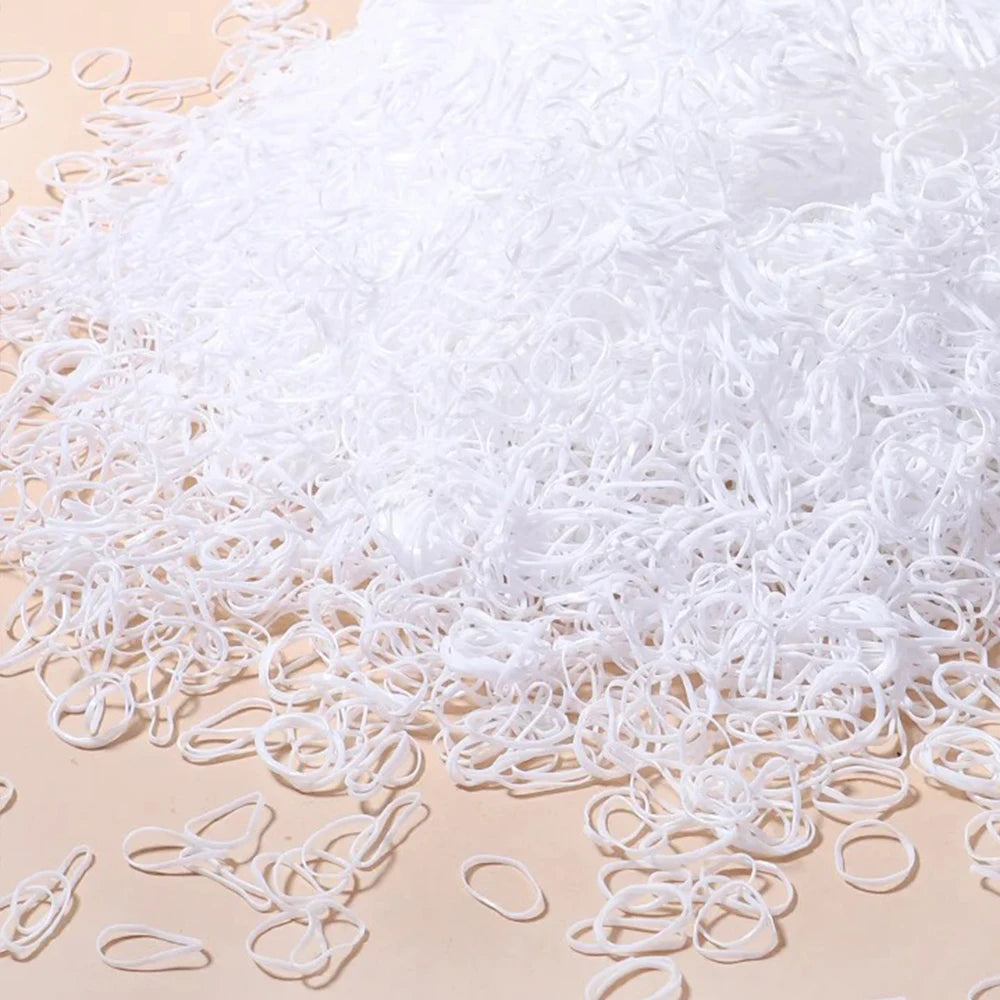 Mini Rubber Hair Ties, 500–2,000 Pack