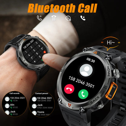 EIGIIS KE3 Bluetooth Call Smartwatch - Full Touch Screen with Heart Rate Monitor & Flashlight