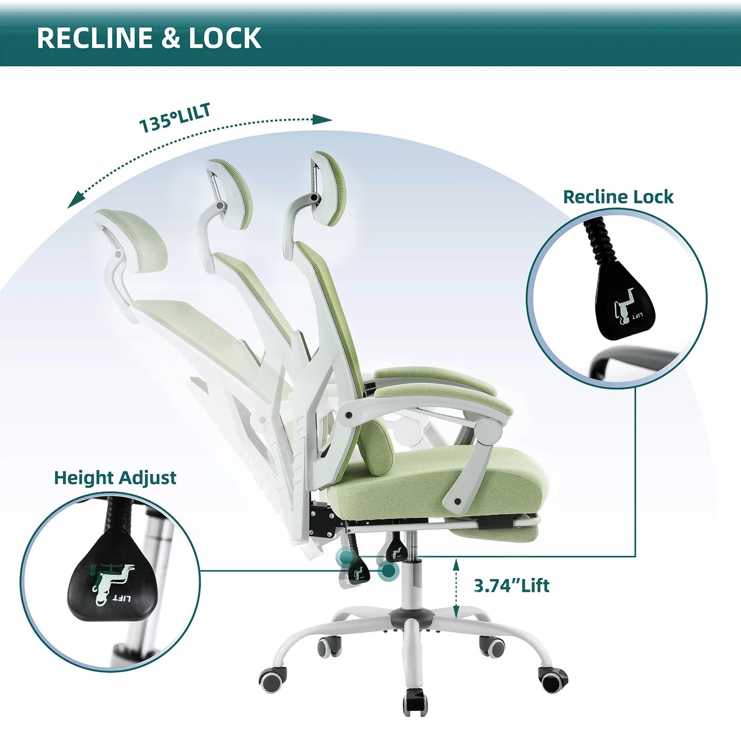 Ergonomic High-Back Mesh Office Chair with Lumbar Support