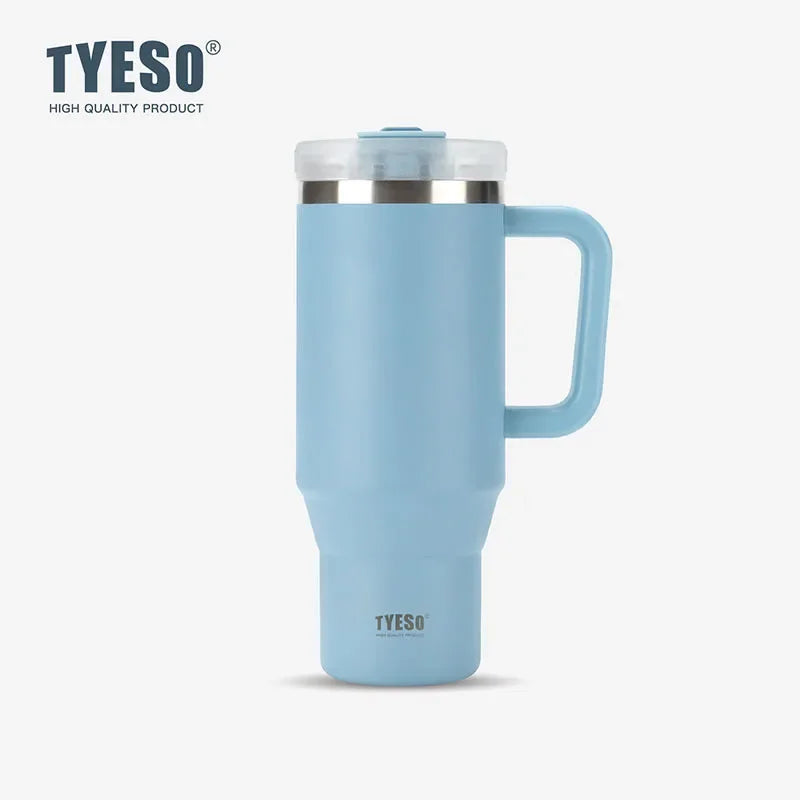 Vacuum Insulated Travel Mug with Straw & Handle for Ultimate Convenience - Flexivo