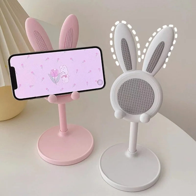Height-Adjustable Rotatable Rabbit Phone Stand