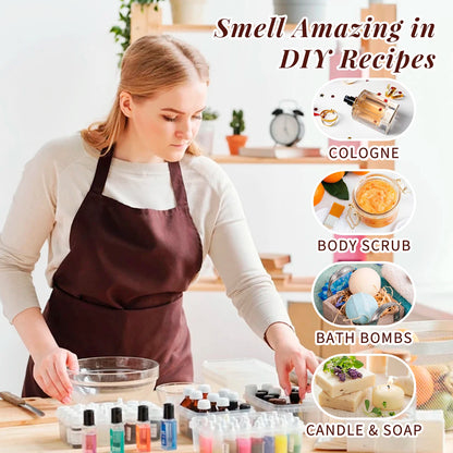 HIQILI Nature-Inspired Fragrance Oil Set - 6 Premium Scents for Aromatherapy, Diffusers, Humidifiers & Candles (10ml)