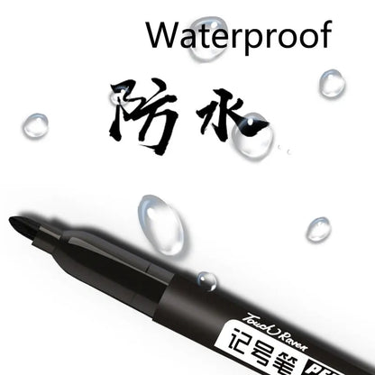 6-Pack Permanent Marker Pens — Waterproof, Quick-Dry, Fine Tip