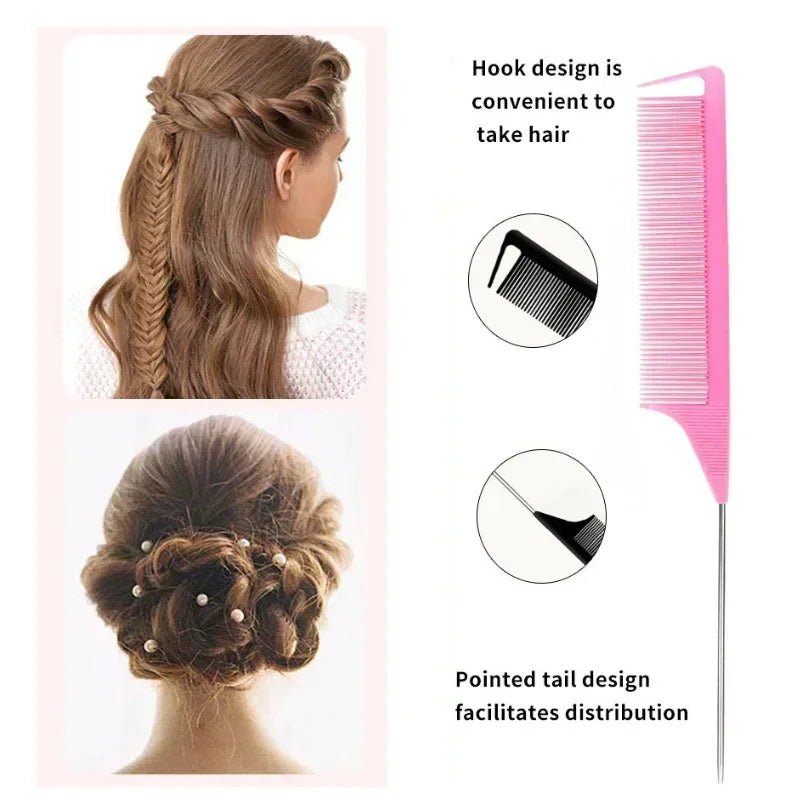 Professional Hair Styling Comb Set for Teasing, Braiding, and Expert Styling - Flexivo