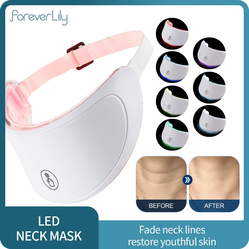 LED Neck Beauty Mask — 7-Color Photon Therapy for Anti-Wrinkle & Skin Tightening - Flexivo
