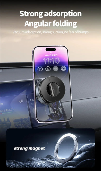Magnetic Phone Holder — 360° Rotating Foldable Mount for Car, Gym & Kitchen - Flexivo