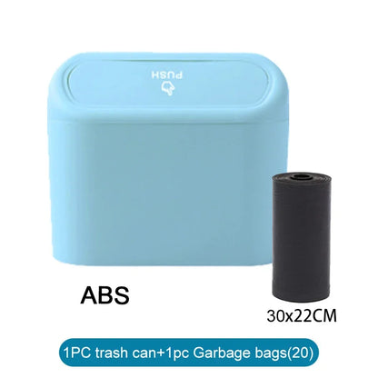 Mini Car Trash Can with Press-Open Lid