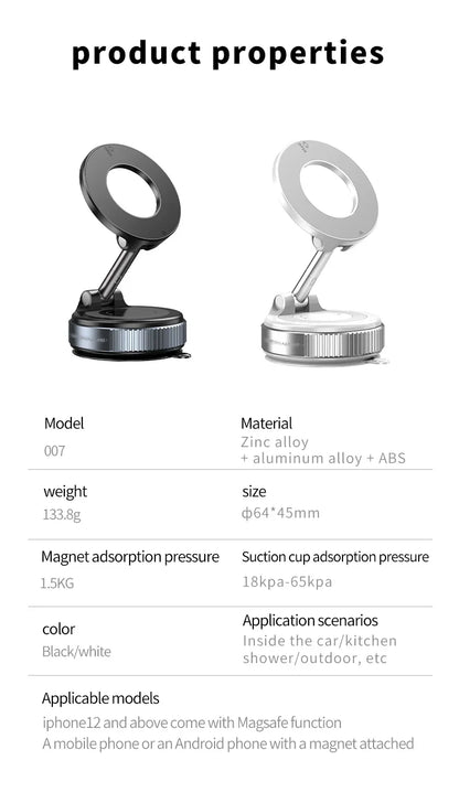 Magnetic Phone Holder — 360° Rotating Foldable Mount for Car, Gym & Kitchen - Flexivo