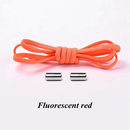 No-Tie Elastic Shoelaces with Metal Lock