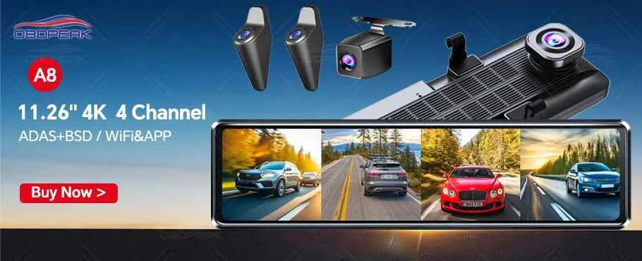 H330 3-Channel 4K Dash Cam with WiFi, GPS, and Night Vision - Flexivo