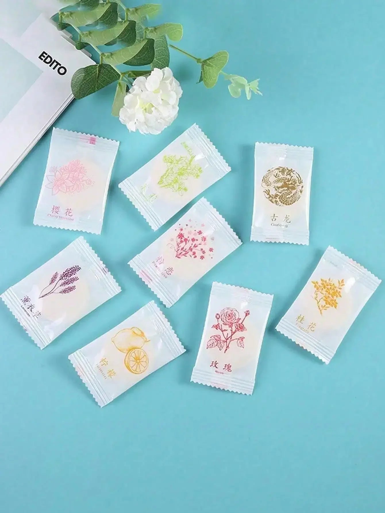Jasmine Scented Air Freshener Sheets – 10-Pack with Holders