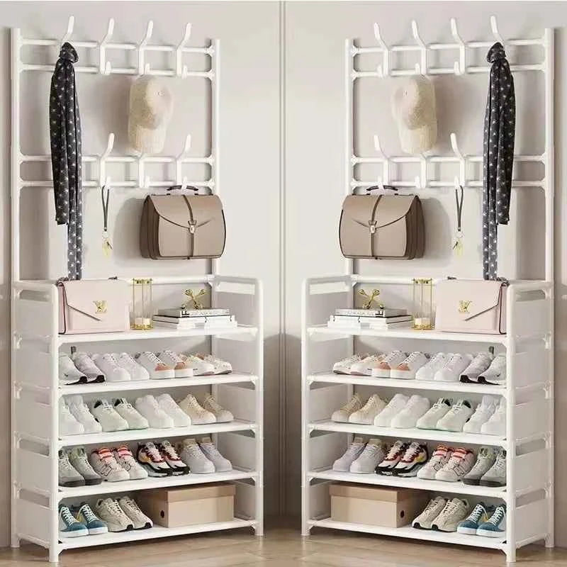 Multi-Layer Shoe and Hat Rack - Stylish Freestanding Organizer for Entryway and Bedroom - Flexivo