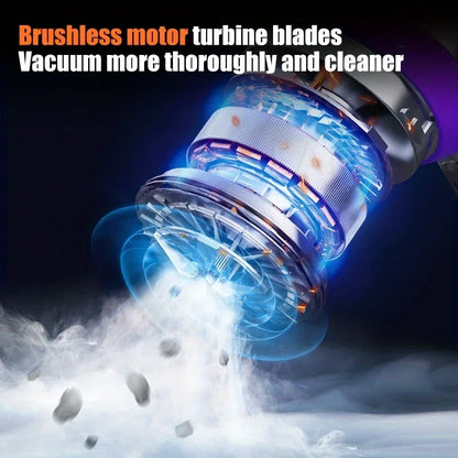 30000Pa Cordless Handheld Vacuum Cleaner - Brushless Motor, 4-in-1 Portable Car & Home Vacuum