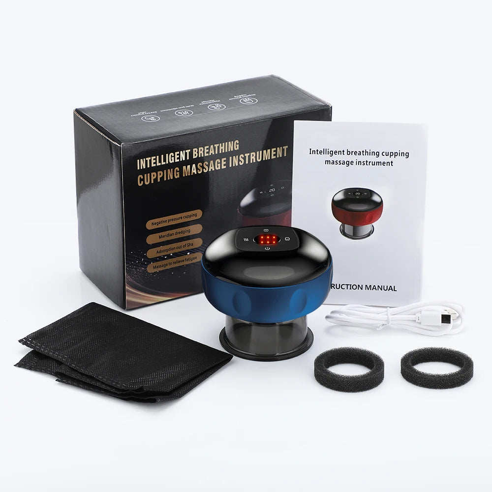 Smart Electric Cupping Device for Vacuum Therapy, Guasha Scraping & Red Light Heating - Flexivo