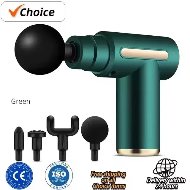 Mini USB Massage Gun - Portable Percussive Massager for Neck, Shoulders & Back