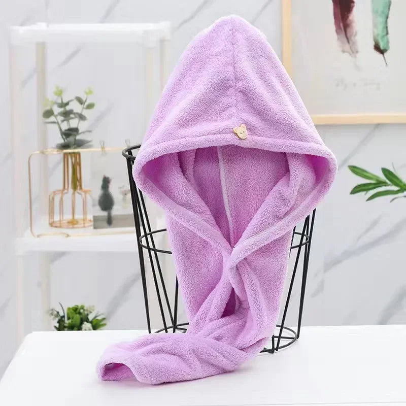 Microfiber Hair Towel Turban - Quick-Dry Anti-Frizz Wrap with Button Lock | Available in 1, 3, 5 & 10-Pack - Flexivo