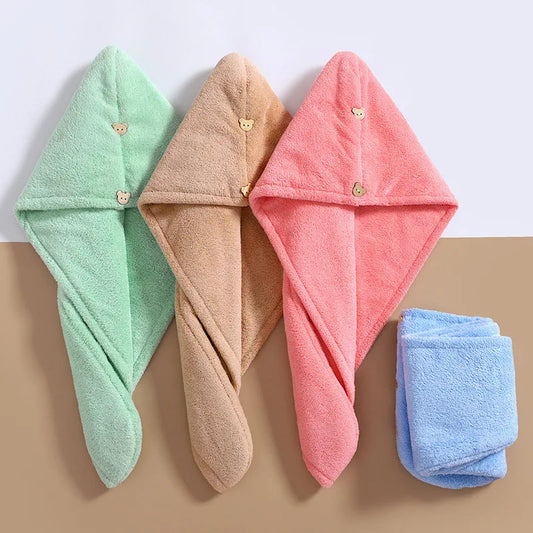 Microfiber Hair Towel Turban - Quick-Dry Anti-Frizz Wrap with Button Lock | Available in 1, 3, 5 & 10-Pack - Flexivo