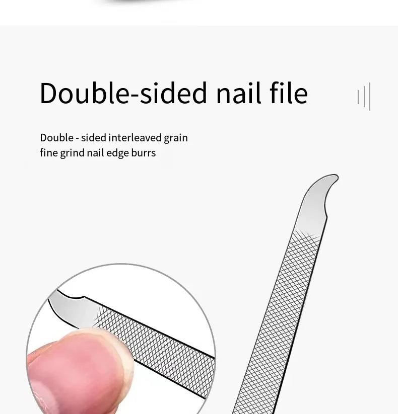 Stainless Steel Nail Clipper Set - 6-Piece Manicure & Pedicure Kit
