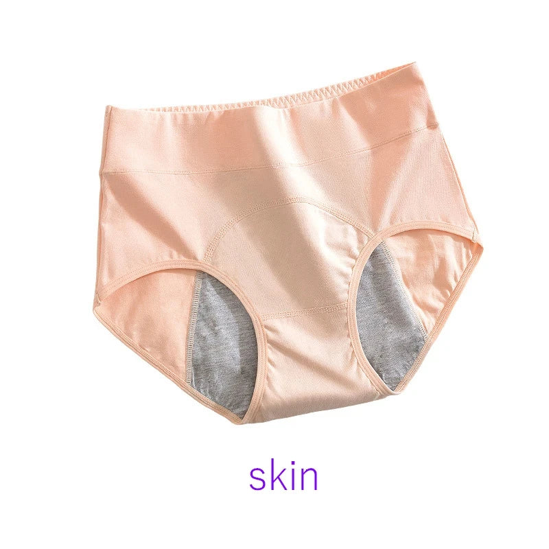 Cotton Menstrual Period Underwear – High Waist, Leak-Proof Briefs (M–XXL)
