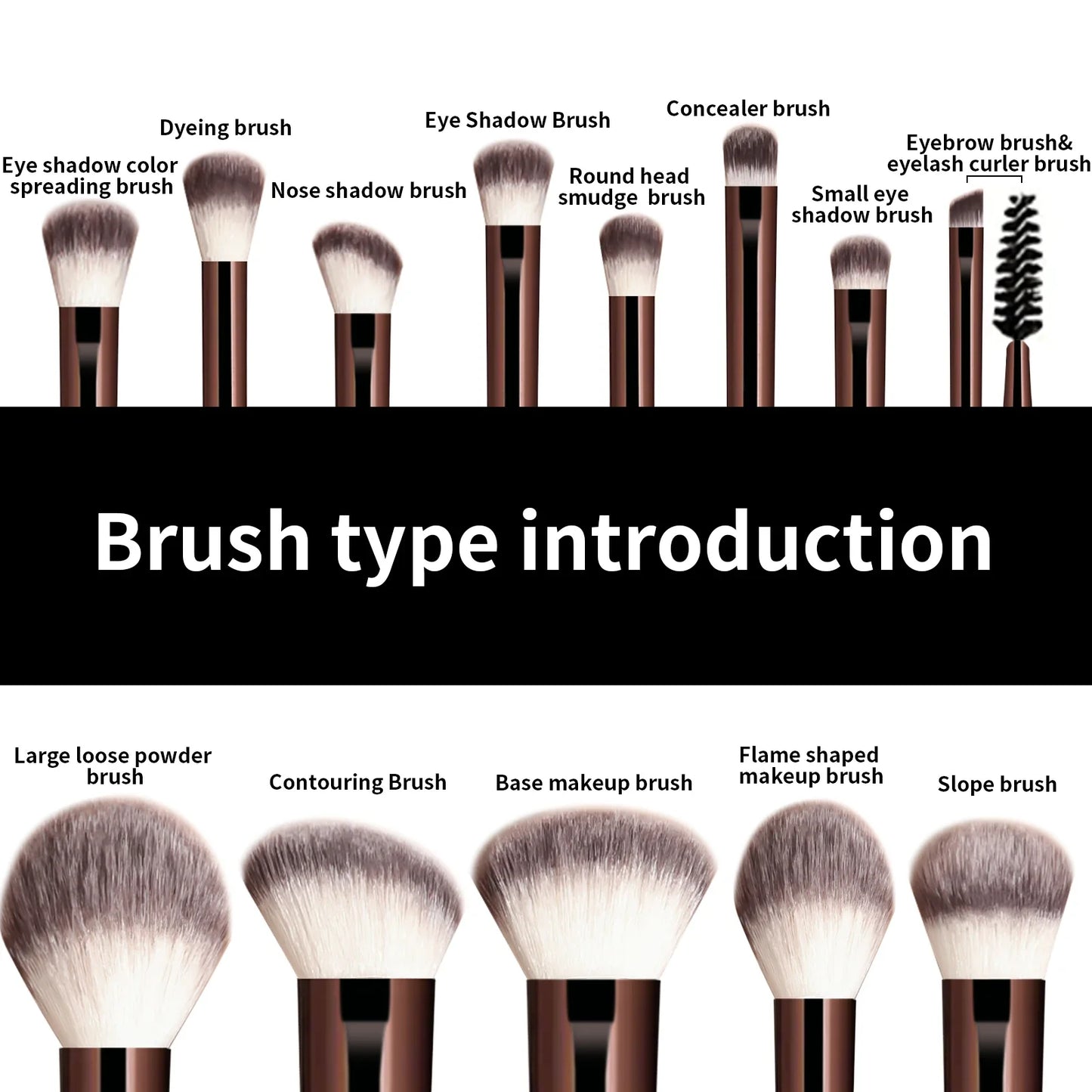 Kabuki Makeup Brush Set – 13 & 14 Piece Professional Blending Kit